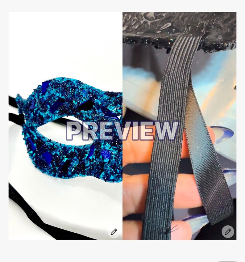 Light Blue Makara Masquerade Mirror Mask Available in Different — free download