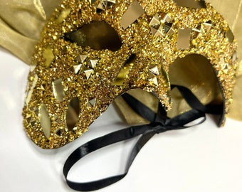 Gold MaKara Mirror Mask Phantom of the Opera version.
