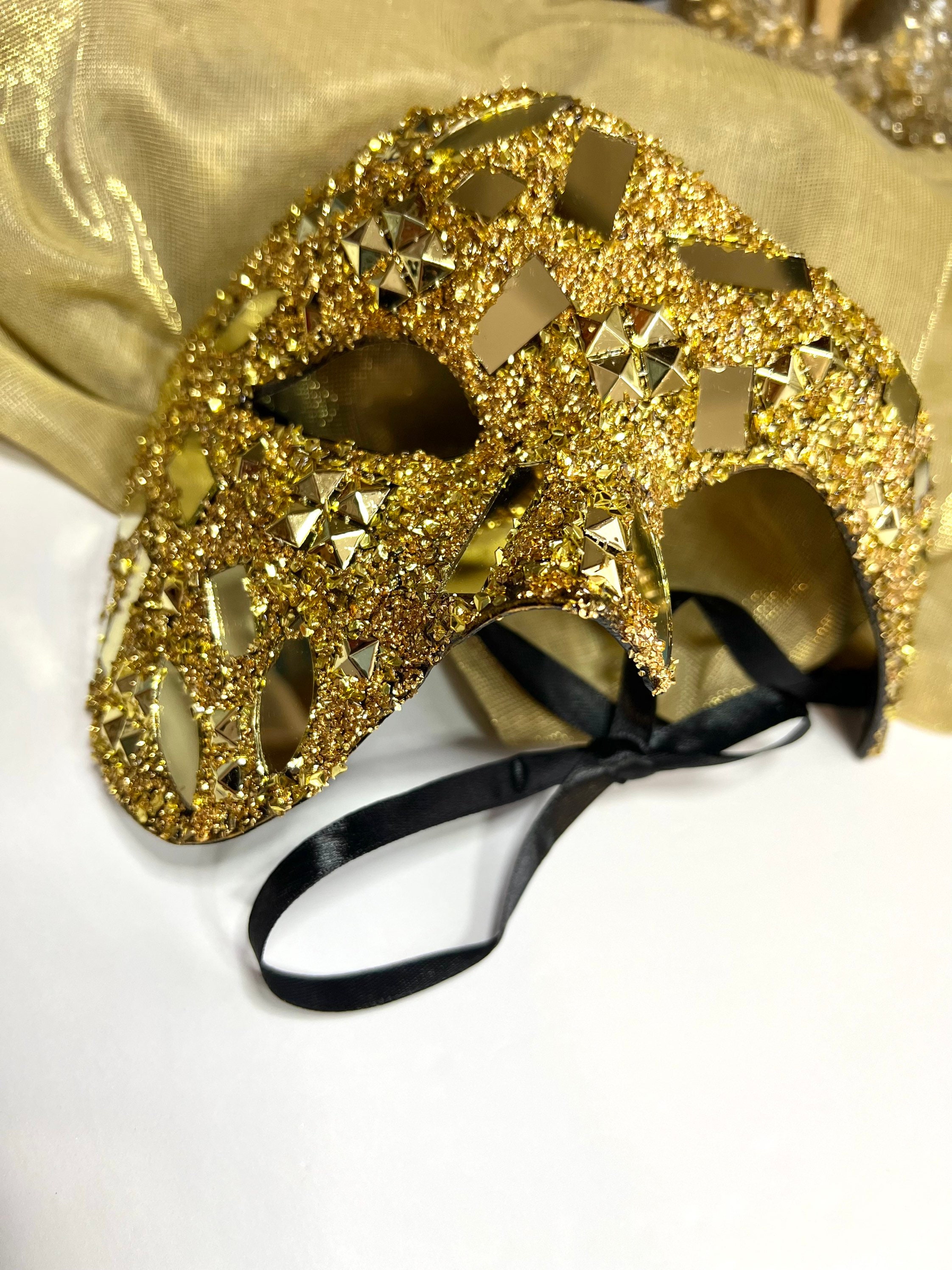 Merror Mask Makara Mirror Mask Gold Phantom of the Opera Version With Comfort Plus ...