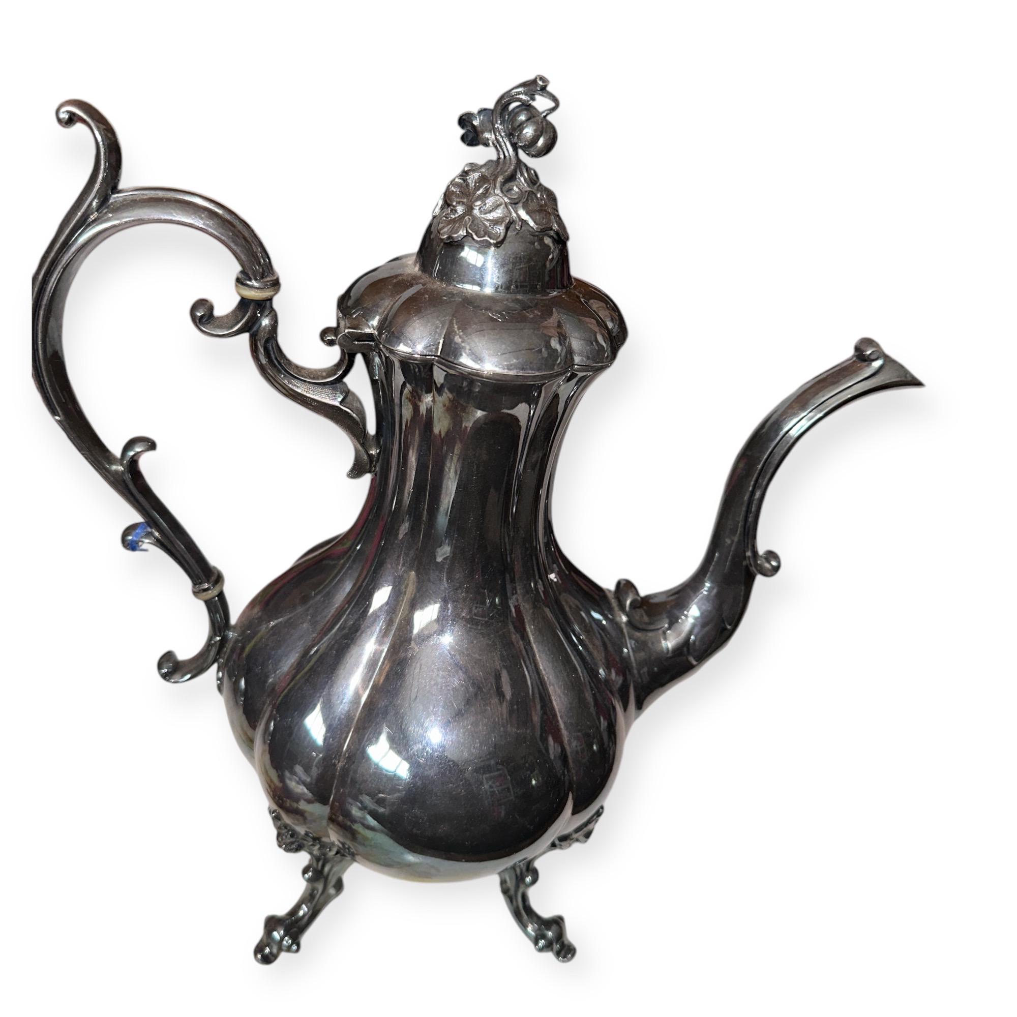 【Reed & Barton】 コーヒーポット Winthrop Reed and Barton 1795 Winthrop Pumpkin Top Coffee Pot Teapot