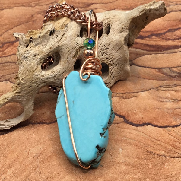 Wire Wrap Turquoise Magnésite