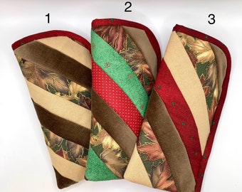 Handmade Patchwork Quilted Glasses Case, Sunglasses Case, Fabric Padded Eyeglasses Pouch, Soft Case, Mother's Day Gift, Gift For Her