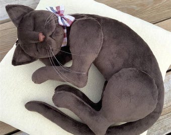 Oreiller Peluche Chat Géant – Famille De 4 Chats, 50cm Maman + 3 Chatons 15cm, Super Doux, Cadeau Fille