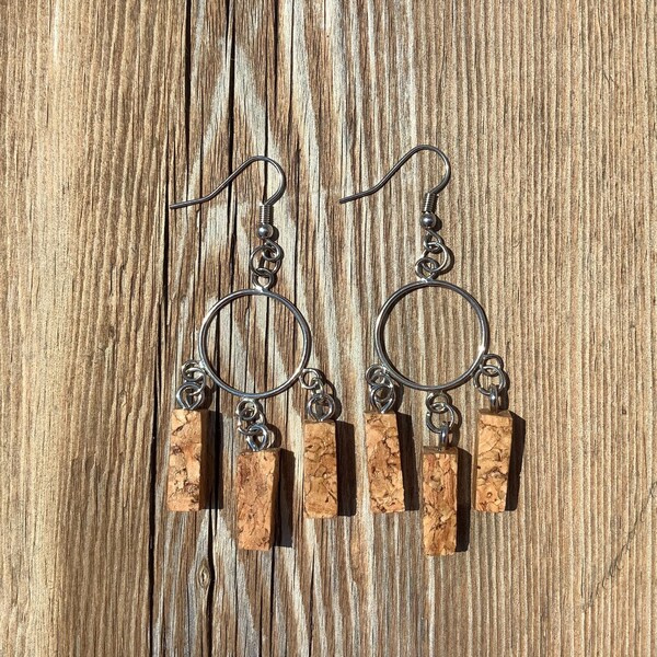 Wine Cork Earrings Etsy