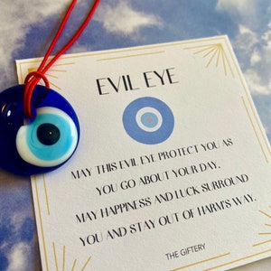 Evil Eye Amulet Car Mirror - Protect Charm Talisman - Gift for Her Him - Adjustable - Choose your color - Gift Card & Bag Included