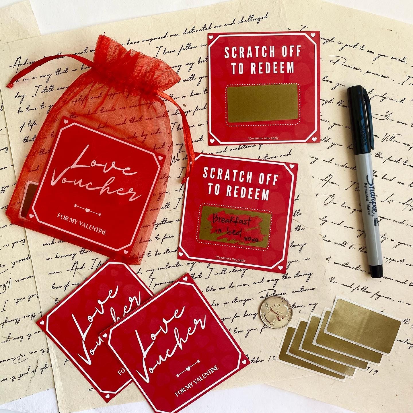 Customizable Scratch Off Love Coupons