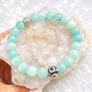 Amazonit handgemachte Kristall Armband
