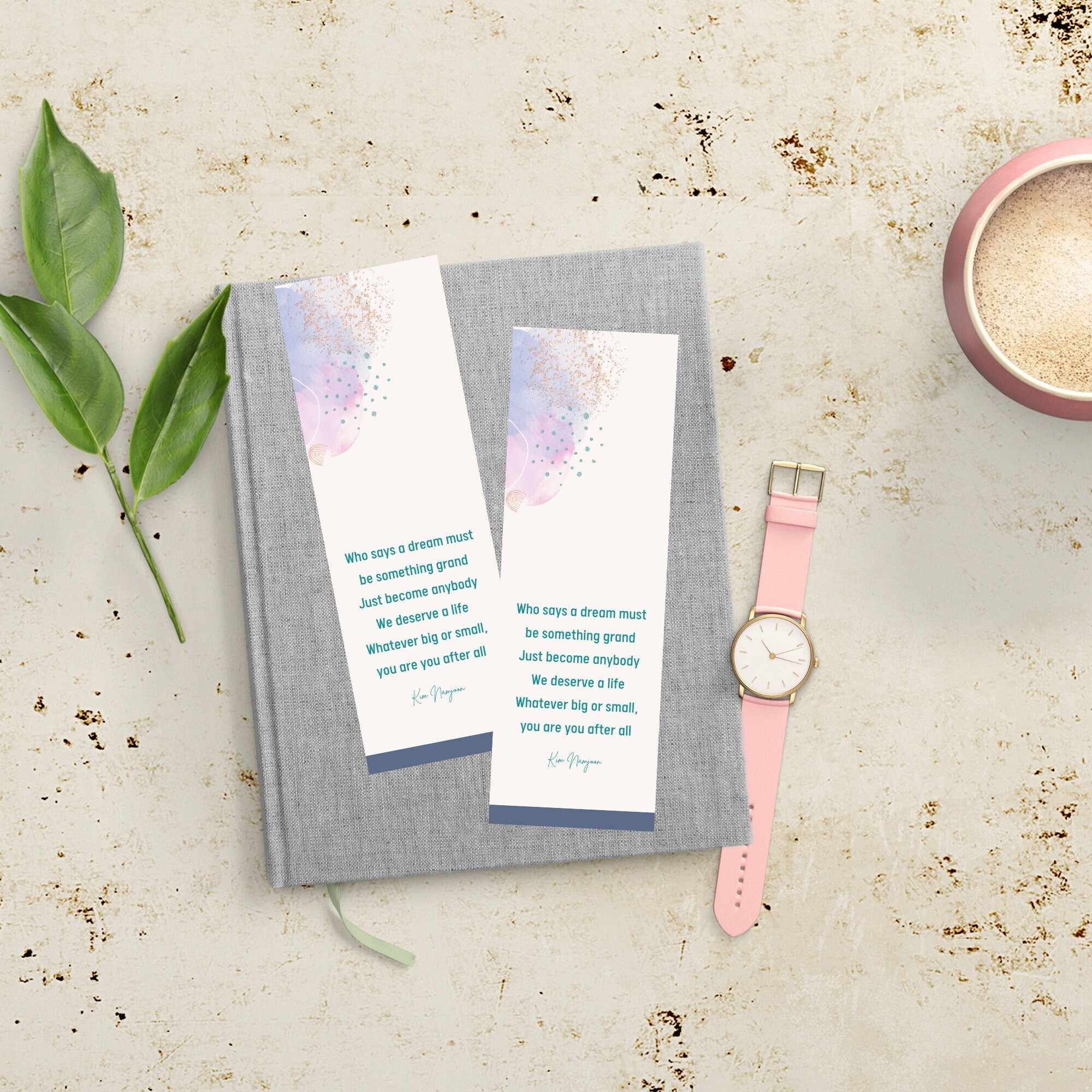 Namjoon Paradise Lyrics Bookmark BTS Bookmarks Cardstock 