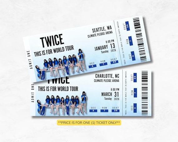 Personalized TWICE Concert Ticket | Physical Souvenir Ticket - Etsy