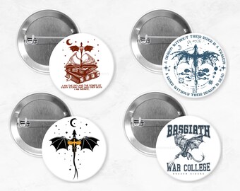 Fourth Wing 2.25" Pin | Iron Flame | Basgiath War College | Dragon Rider