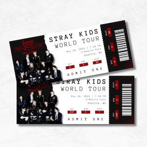 Personalized Stray Kids Concert Ticket | Physical Souvenir Ticket