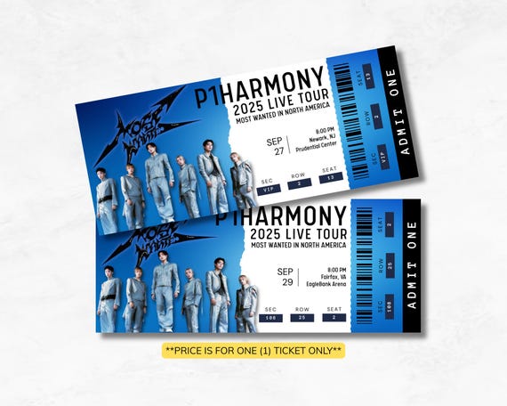 Personalized P1harmony Most Wanted Concert Ticket | Physical