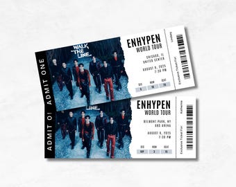 Personalized Enhypen Concert Ticket | Physical Souvenir Ticket - Etsy