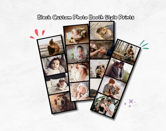 Black Custom Photo Booth Style Prints