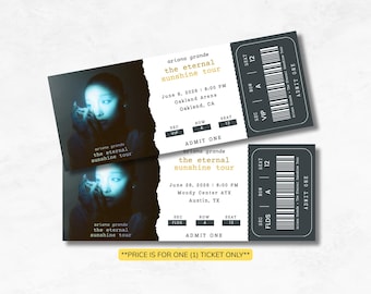 Custom Ariana Grande Concert Ticket | Physical Souvenir Ticket