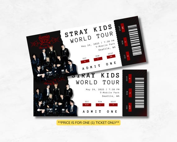 Personalized Stray Kids Concert Ticket | Physical Souvenir Ticket