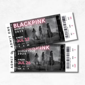 Personalized Blackpink Concert Ticket | Physical Souvenir Ticket