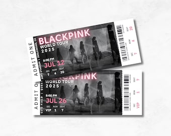 Personalized Blackpink Concert Ticket | Physical Souvenir Ticket