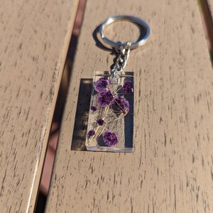 Handmade Pressed Flower Keychain