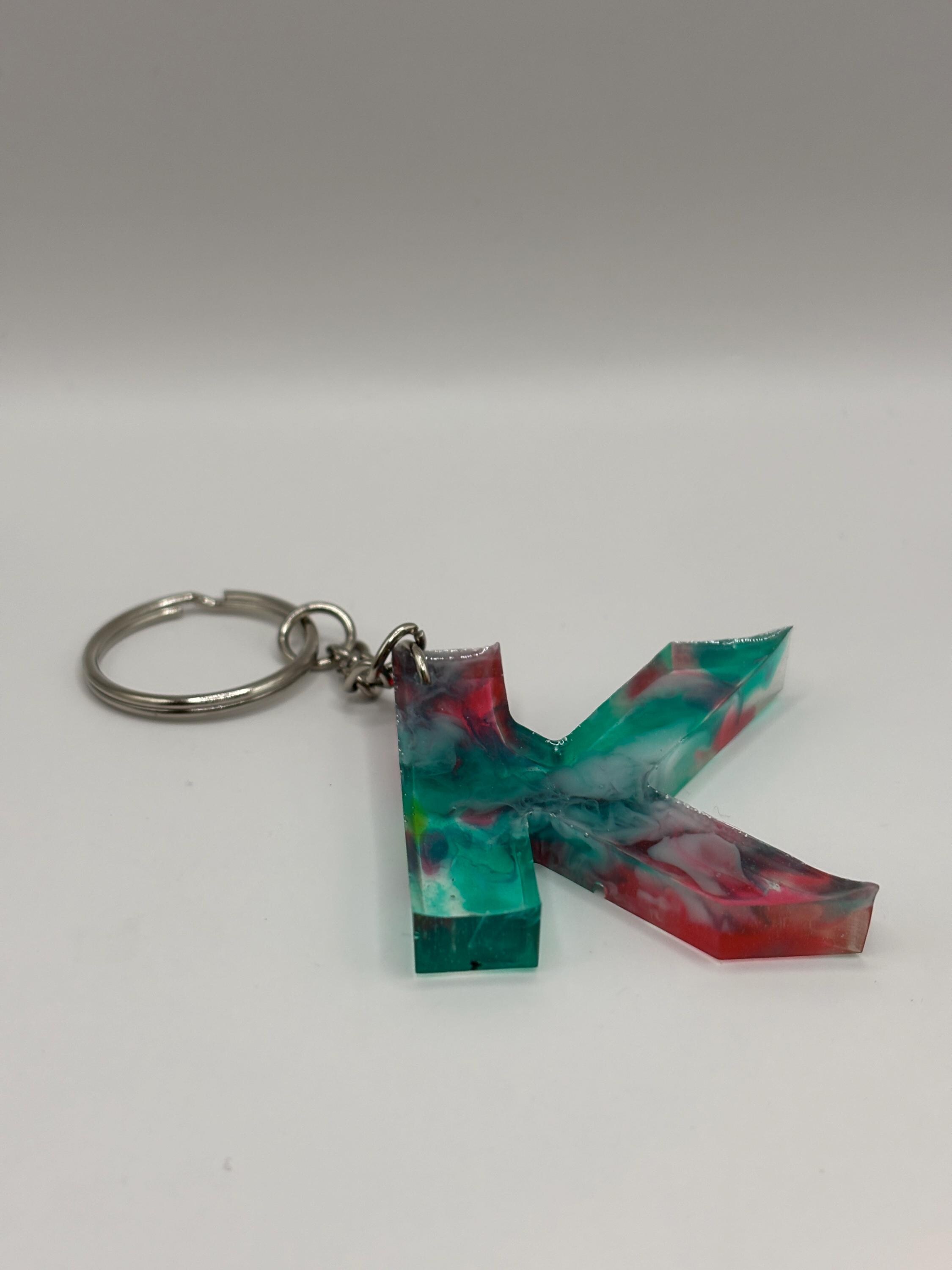 Letter K Marble Keychain - Etsy