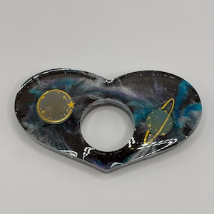 Black Galaxy Heart Book Page Holder