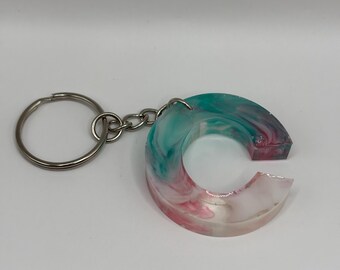 Letter C Marble Keychain