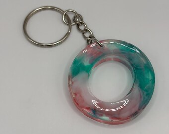 Letter O Marble Keychain