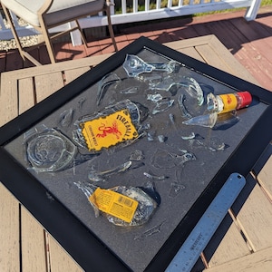 Broken Fireball Bottle Resin Art