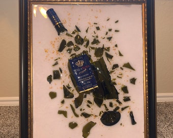 Custom Resin Broken Bottle Art