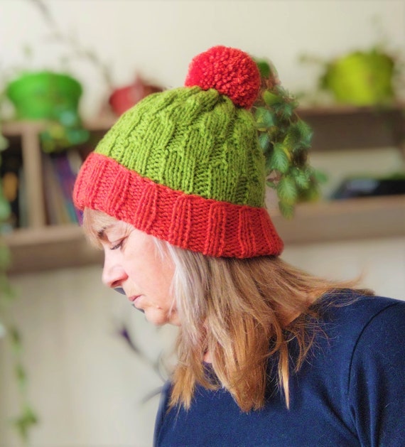 thick bobble hat