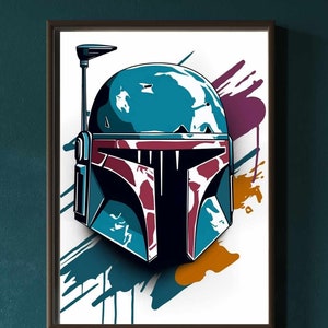 BOBA FETT Poster Art - Inspired by the ultimate bounty hunter | Gift for Star Wars Lovers | Instant Digital Download Available