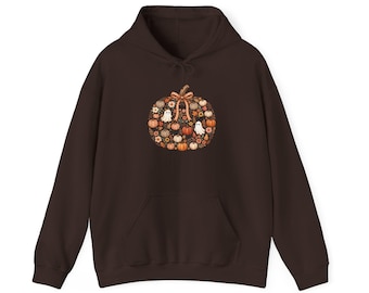 Autumn Doodle Pumpkin Hoodie | Fall Pumpkin Sweatshirt