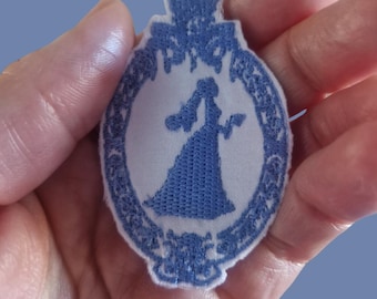 Haunted Mansion inspired Wedding 'Something Blue' embroidered patch for bride
