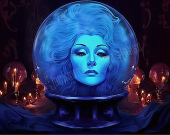 Haunted Mansion - Madame Leota - Fine Art Print on Glossy Poster Paper A3 / A4 - 260GSM Paper Weight