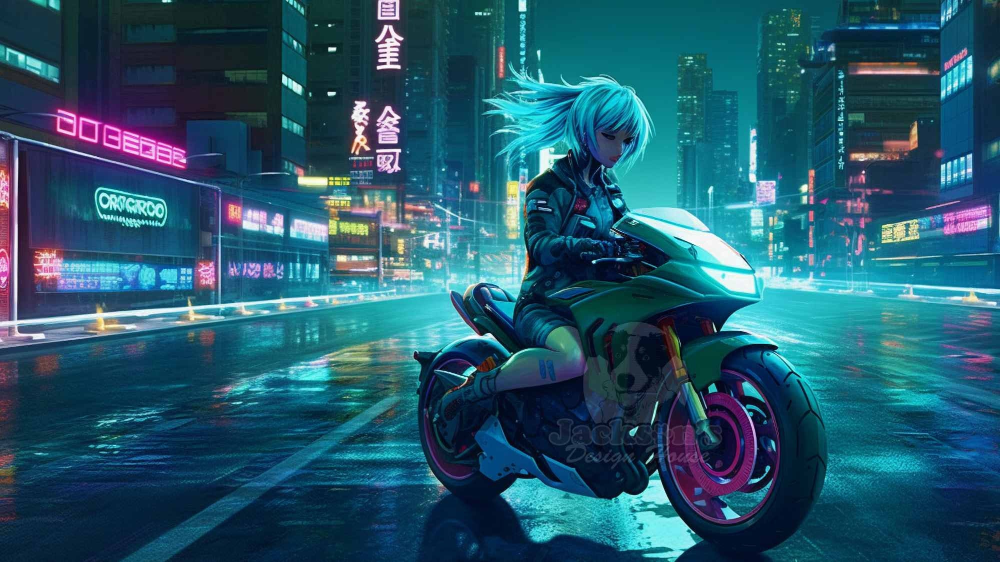 HD anime girl on bike wallpapers  Peakpx