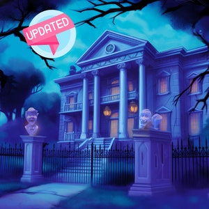 Haunted Mansion - Grim Grinning Ghosts - Fine Art Print on Glossy Poster Paper A3 / A4