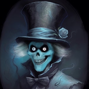 HatBox Ghost inspired by the Haunted Mansion   - Glossy Poster Paper A3 / A4 - 260GSM Paper Weight