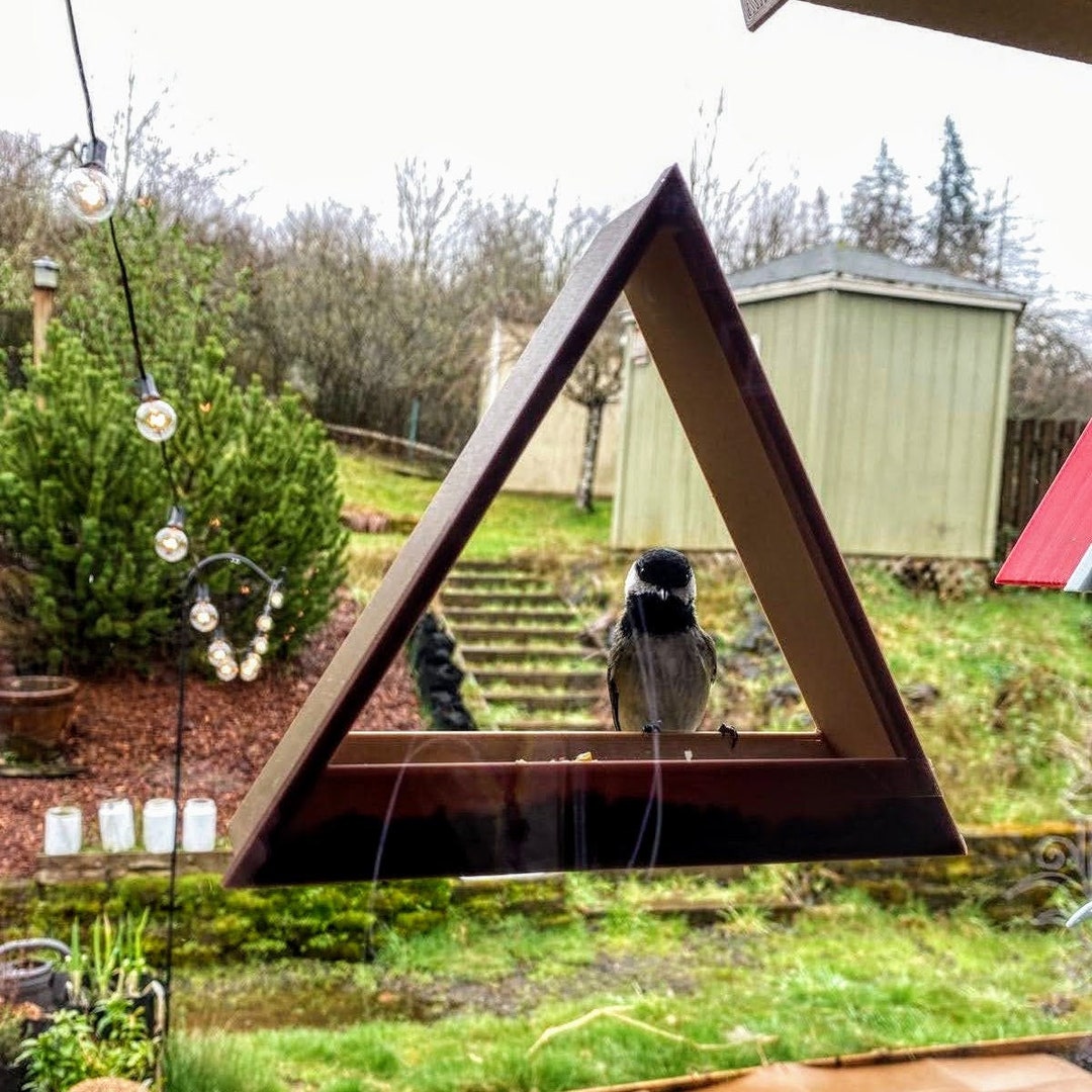 Window Bird Feeder House the Original 3D Printed Bird Portal Pyramid