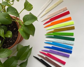 Custom Plant Markers – 3D Printed, Biodegradable, Set of 5