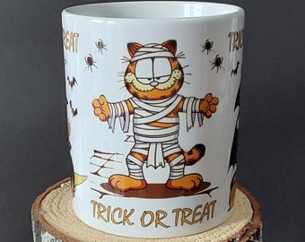 Garfield Halloween Mug, Funny Garfield Mummy Coffee Cup: Halloween Gift Idea