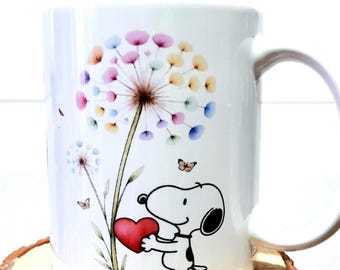 Snoopy and Woodstock Mug, Peanuts Cartoon,Birthday,Anniversary Gift