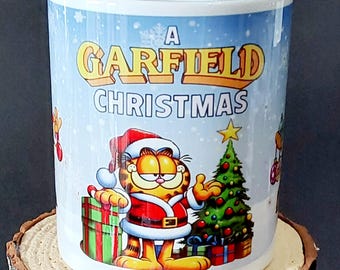 Garfield Christmas Mug, Funny Garfield Coffee Cup: Birthday, Christmas Gift Idea