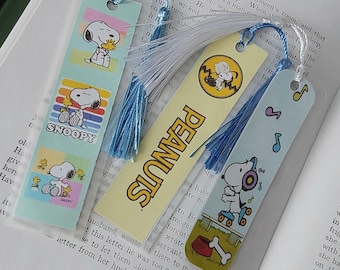 Snoopy Bookmarks Set, Double-sided Laminated, Handmade Bookmarks: Book Lover Gift