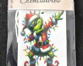 The Grinch Air Freshener, Scented Hanging Decor for Room or Car: Cool Gift,Stocking Filler