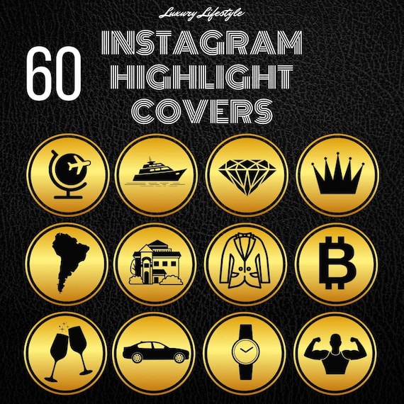Buy 60+ Luxury Lifestyle Instagram Highlight Cover Gold, Men Ig
