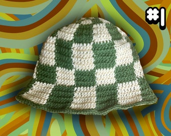 Checkered Bucket Hat - assorted colors