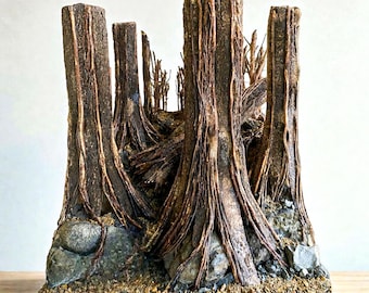 Aquarium Driftwood Background Hardscape for Aquatic Plants | Axolotl, Betta Fish & Shrimp Decoration