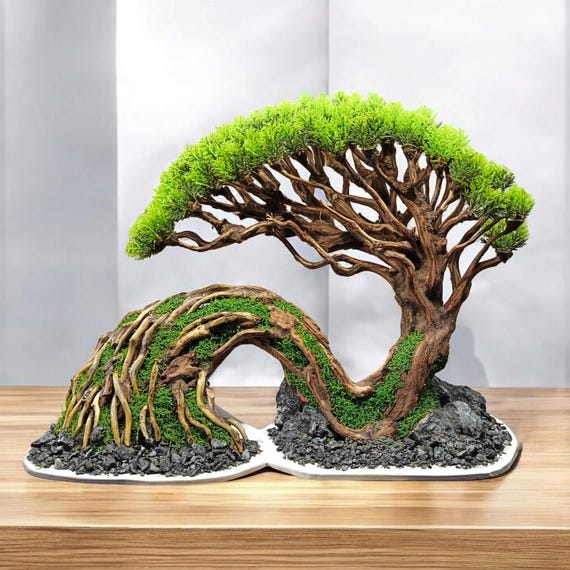 Bonsai Baum Fake Moos Treibholz | Bonzai Ornamente fr Aquarium & Garnelen  - Etsy.de