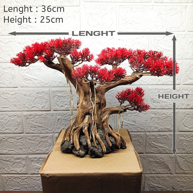 Bonsai Tree Aquarium, Bonsai Driftwood Fake Moss, Bonsai Driftwood, Fish Tank Decoration