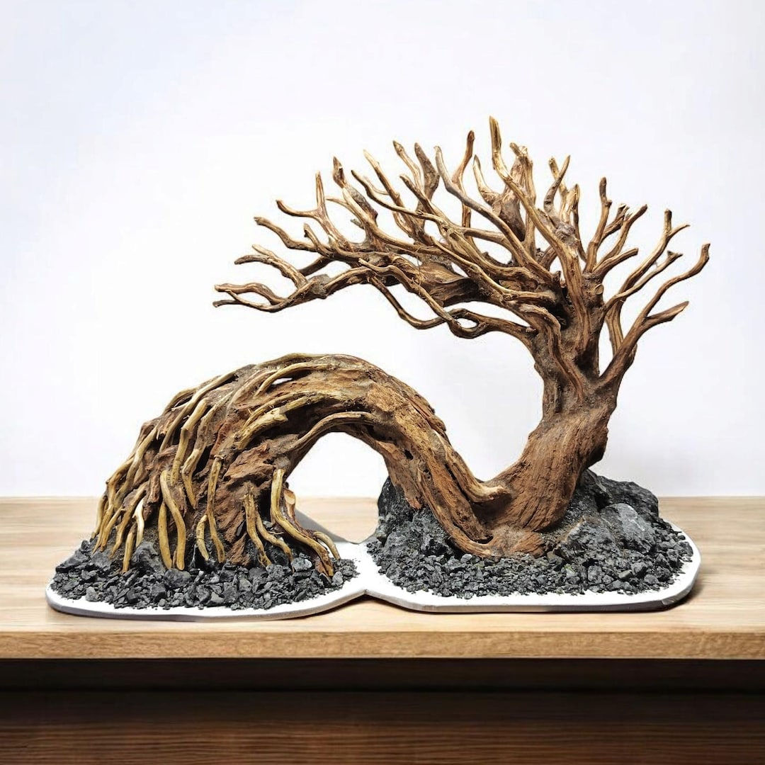 Aquarium Bonsai Driftwood Tree Stump Cave | Bonzai Aquarium Decoration ...